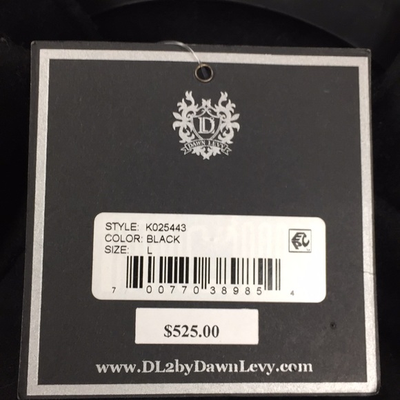 Dawn Levy Wool Black Flair Genuine Leather Detail Coat New With Tags